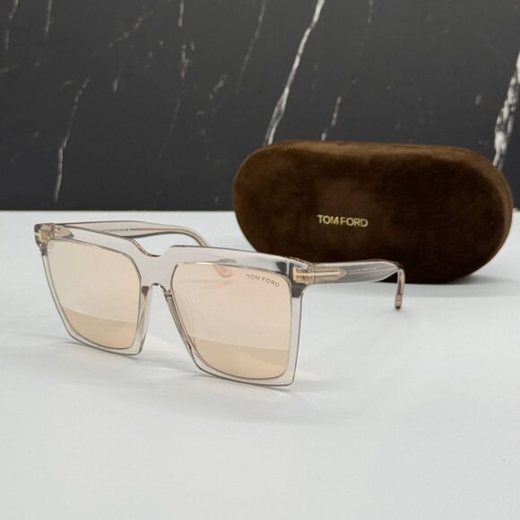 NEW TOM FORD TF764 20Z WOMEN SQUARE SUNGLASSES TOM FORD SABRINA-02 FT0764 - Picture 2 of 12